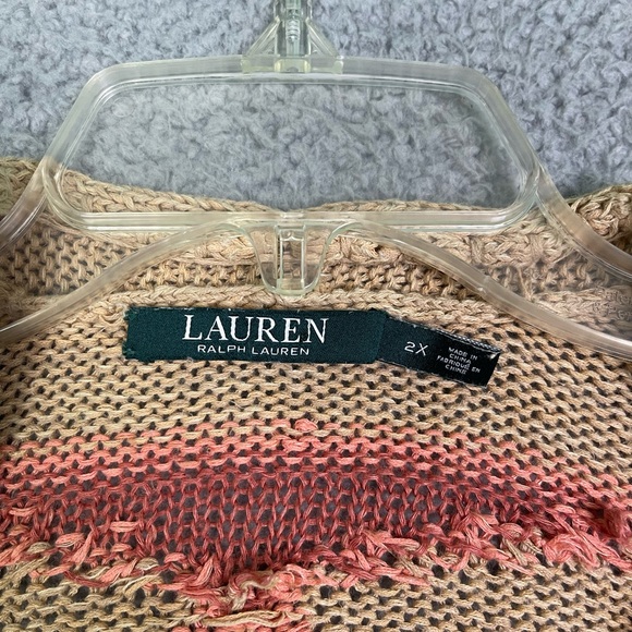 Lauren Ralph Lauren Southwestern Aztec Knit Cardigan Sweater - Picture 3 of 4